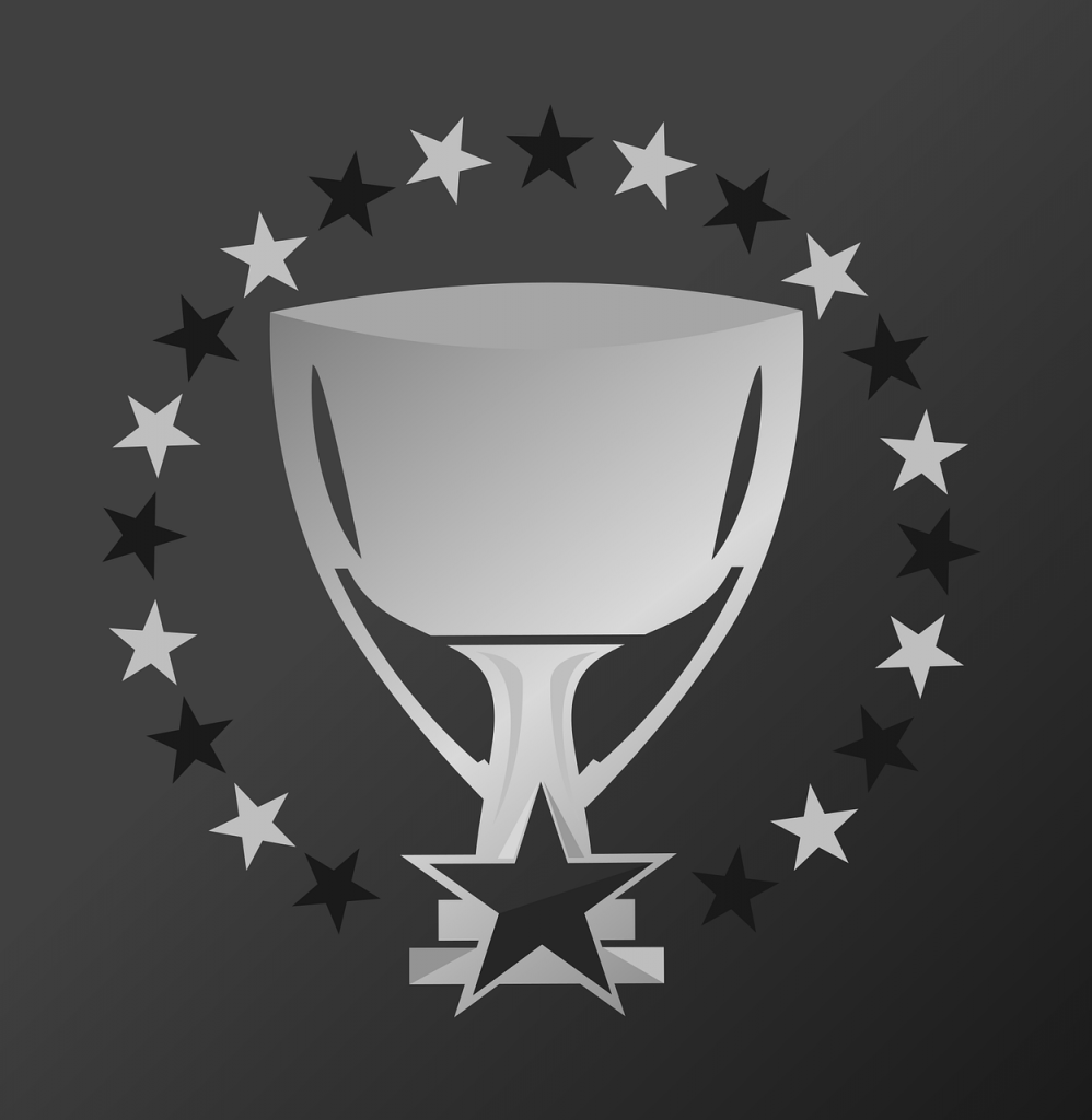 trophy, award with starts image