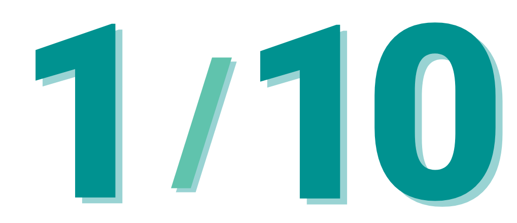 1 in 10 website icon