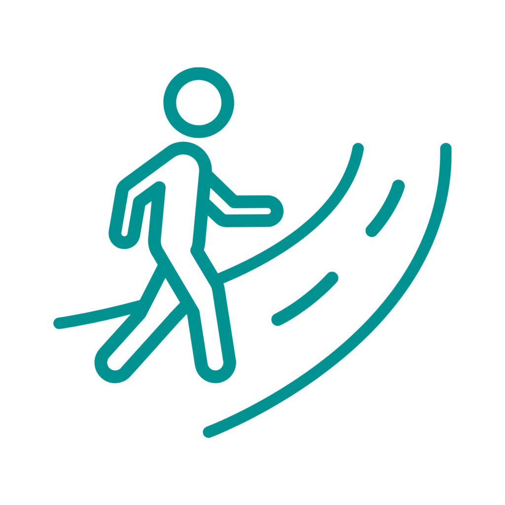 person walking on road icon